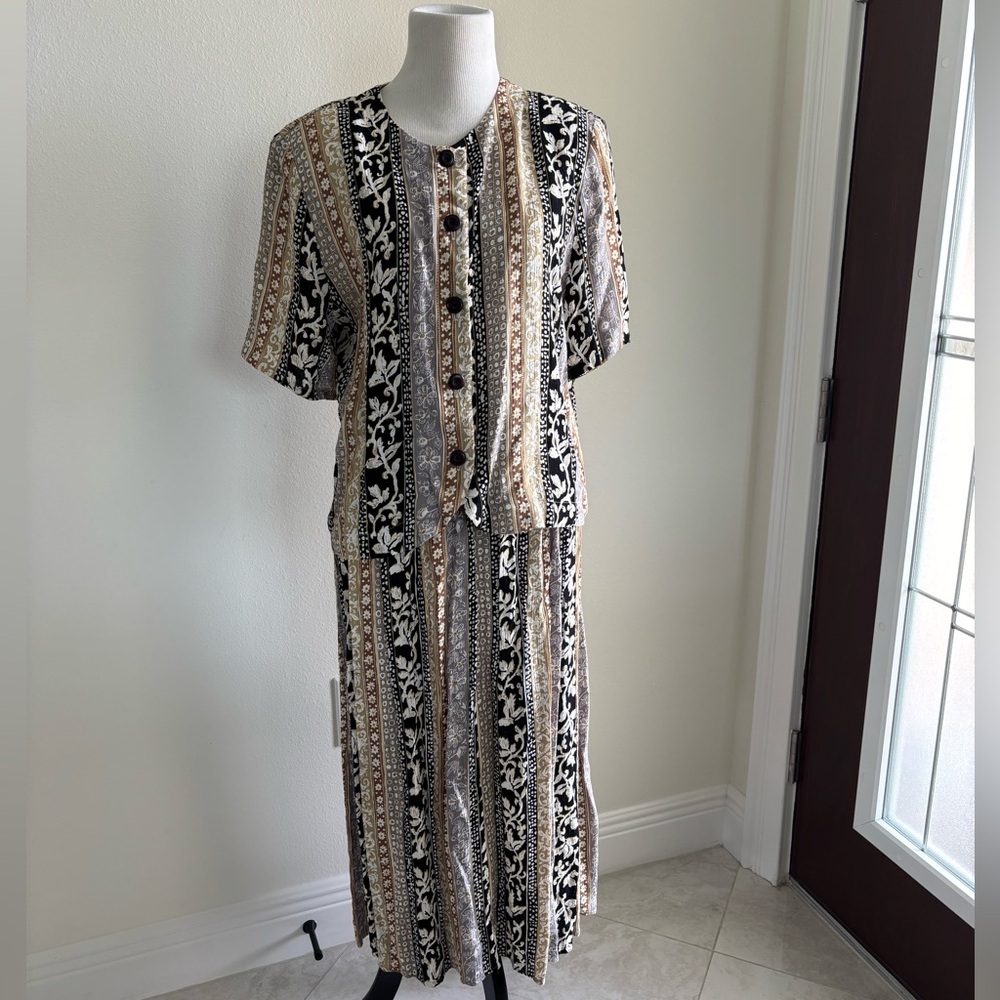 Vintage FR Sport Two Piece Skirt Set Size Small
